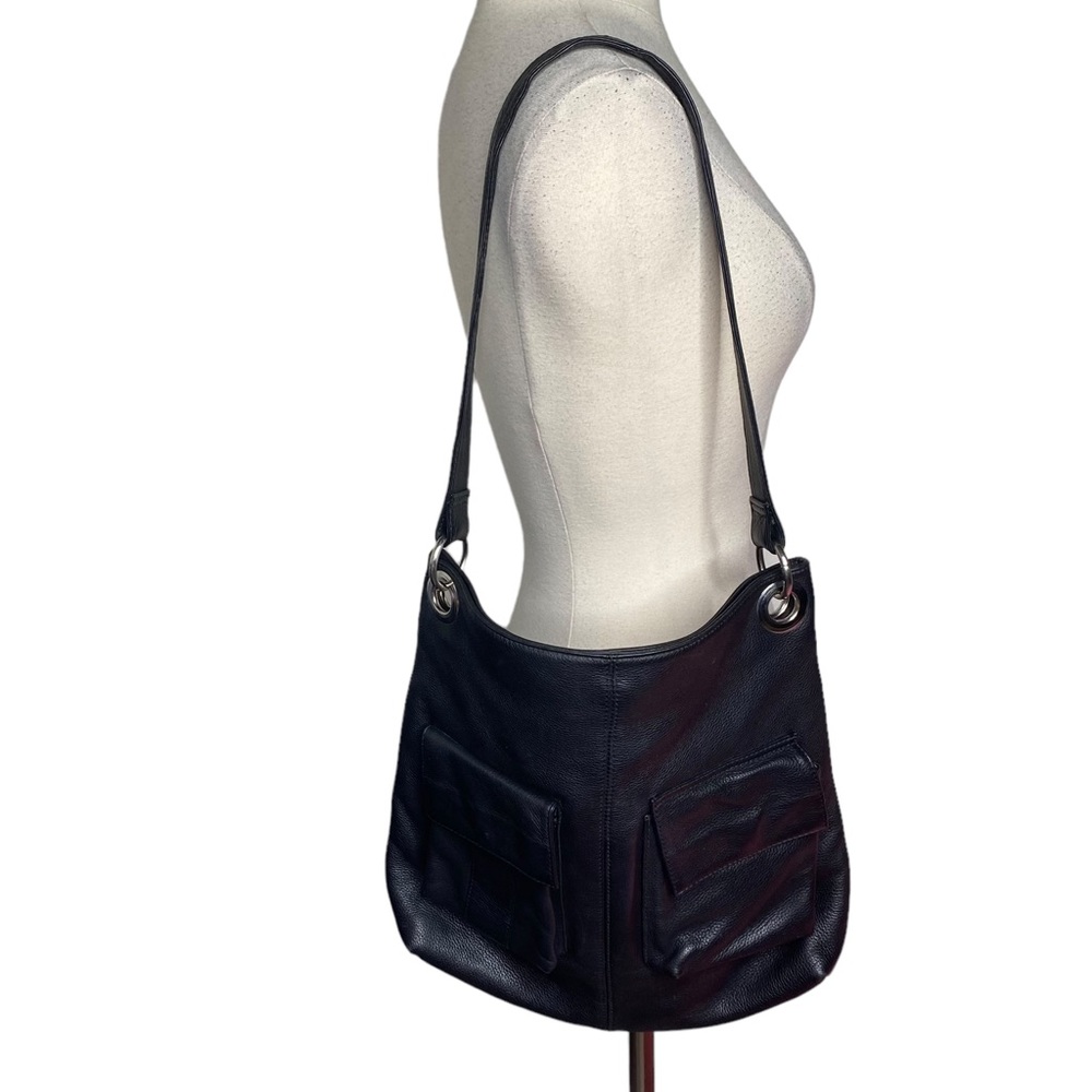 Hobo Black Genuine Leather Shoulder Bag